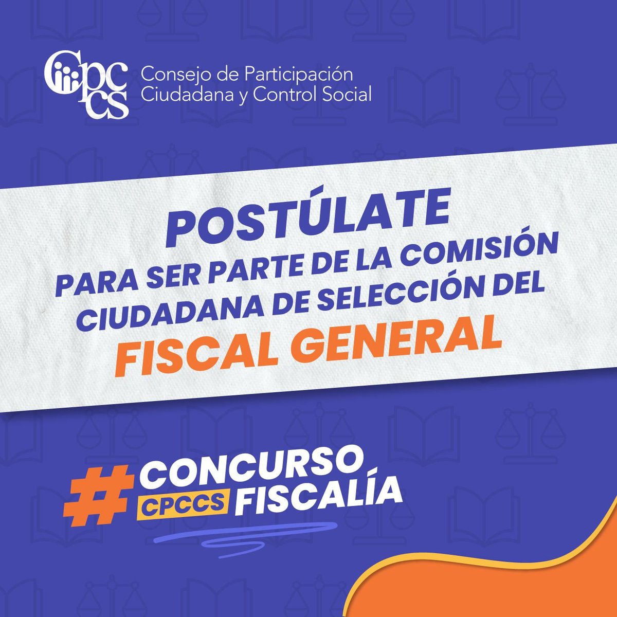 📢Llegó el momento 

Inscríbete en la Comisión Ciudadana de Selección para seleccionar al próximo Fiscal General del Estado.

Revisa la información y la convocatoria⬇️
acortar.link/xfshtM