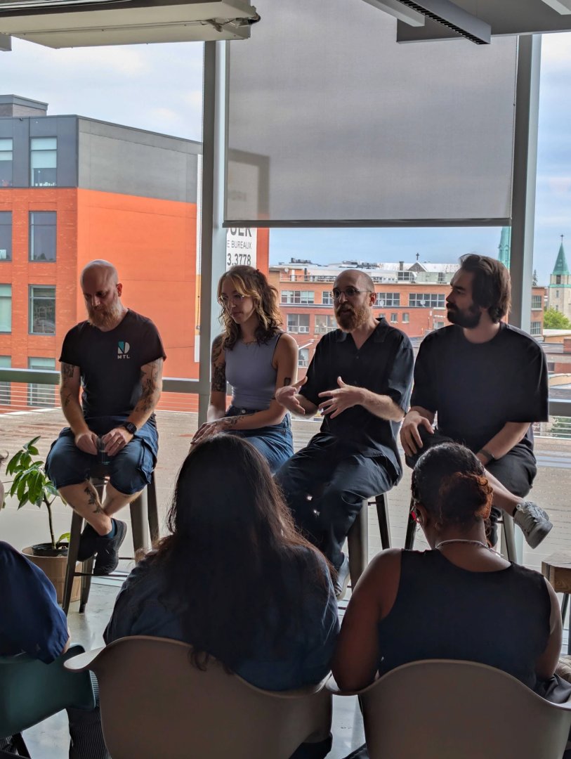 First stop of the GAMERella Mentorship: A Q&amp;A with DON'T NOD studio staff!

In order L to R
- Luc Baghadoust, Studio Executive Director
- Juliette Devillers, Lead Character Artist
- Michel Koch, Studio Creative Director
- Marin Yvon-Maze, Senior Brand Manager

#gamerella...