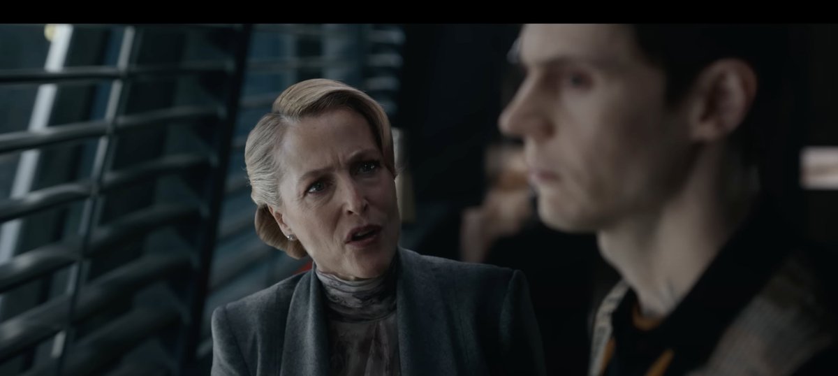 GillyAnders's tweet image. Gillian Anderson and Evan Peters in the new trailer of #TronAres