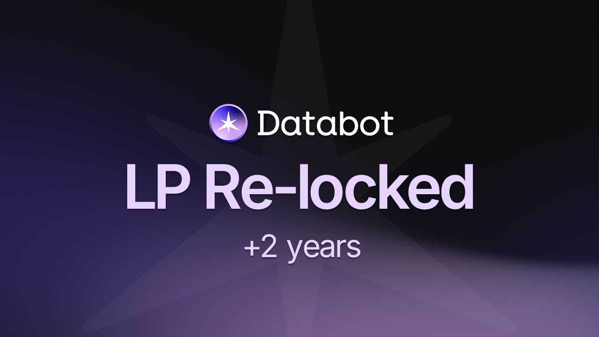 databot_xyz's tweet image. $DATA LP locked for 2 more years with @UNCX_token.
We're here to build long-term.
The next phase of growth starts now.
