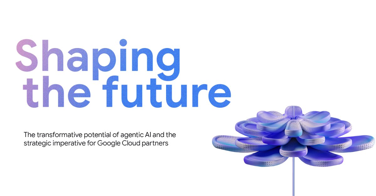 gcloudpartners's tweet image. Your guide to the agentic AI frontier. Unlock the opportunity and lead your customers' transformation. 🤖
Download our "Shaping the Future: The Transformative Potential of Agentic AI and the Strategic Imperative for Google Cloud Partners" report now → goo.gle/3GIePWs.