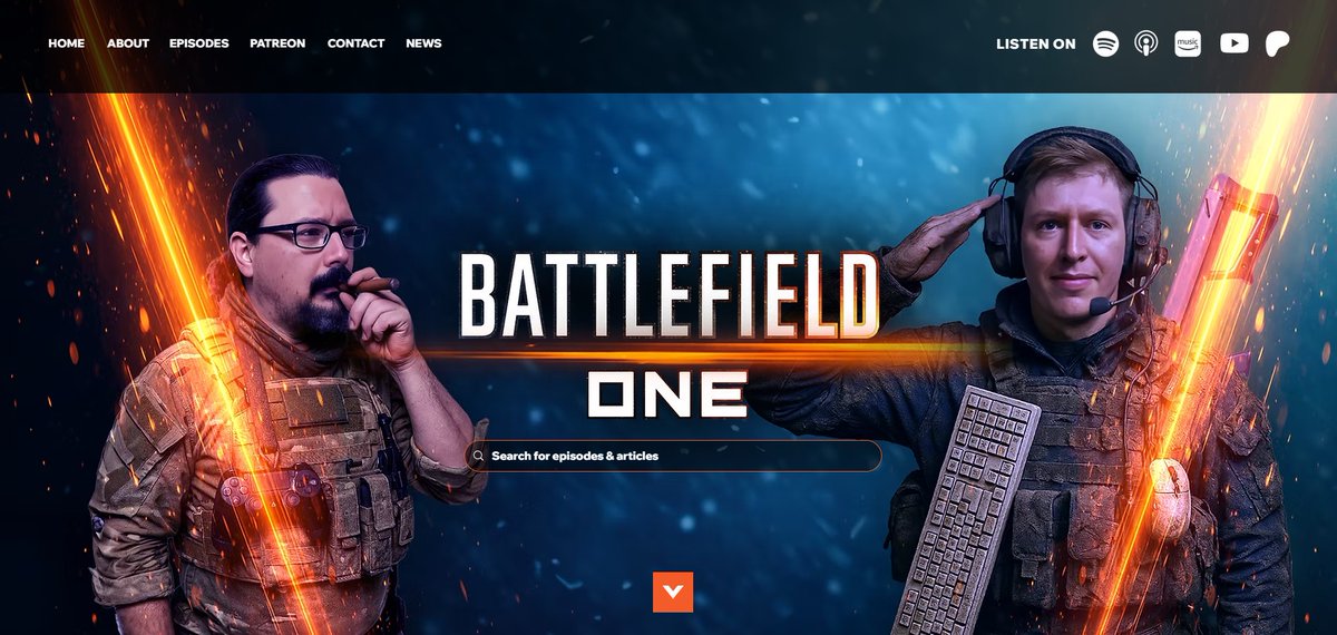 TheLankySoldier's tweet image. ANNOUNCEMENT
Battlefield One Podcast website finally up
battlefieldone.net
The main purpose of this website is not only to store our episodes as archive & history, but also to be #1 destination for anyone that wants to know all the latest news & updates about Battlefield