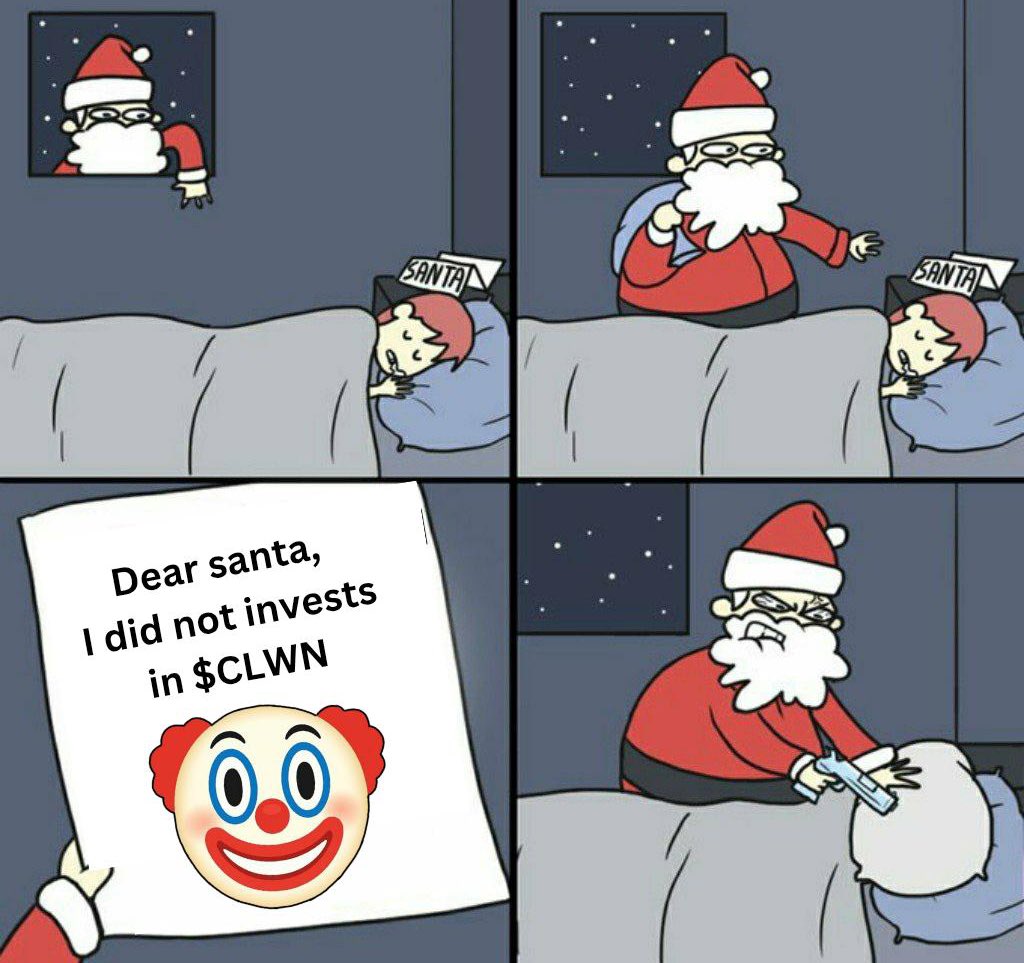 CLWNofficial's tweet image. Savage Santa 😅
$CLWN
7saDQT4uZnmcF8sDiL9BdFcbaNMPpUTXixudNe4Ubonk