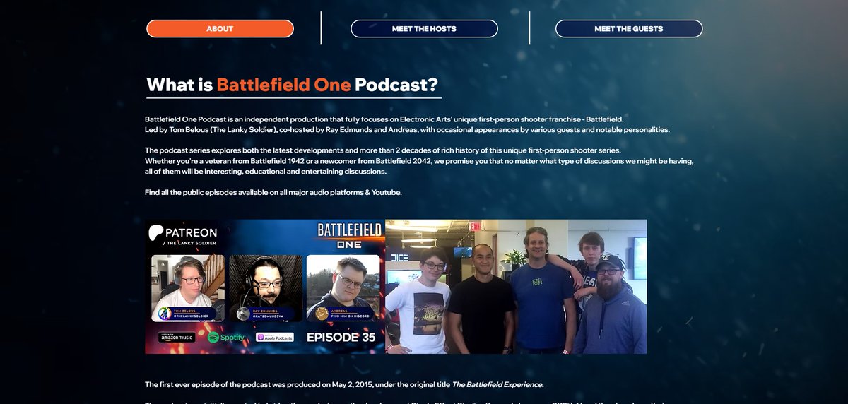 TheLankySoldier's tweet image. ANNOUNCEMENT
Battlefield One Podcast website finally up
battlefieldone.net
The main purpose of this website is not only to store our episodes as archive & history, but also to be #1 destination for anyone that wants to know all the latest news & updates about Battlefield