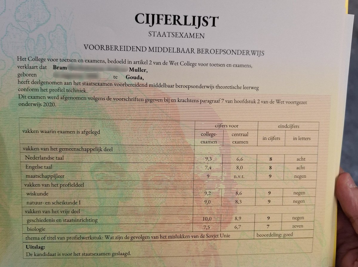 amuller70's tweet image. Het wachten was op DUO, man wat kunnen uren lang duren maar onze topper is geslaagd :-) #vso #Examens