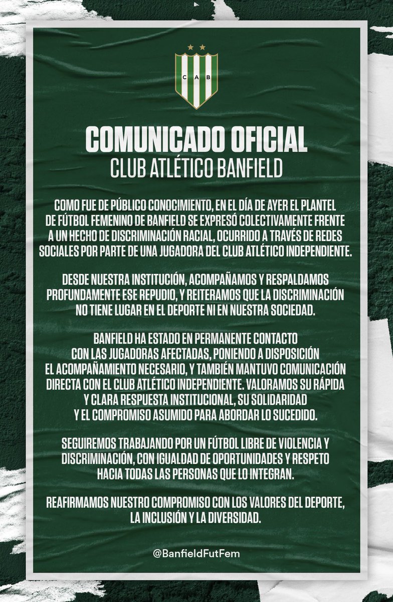 Banfield Fútbol Femenino tweet media