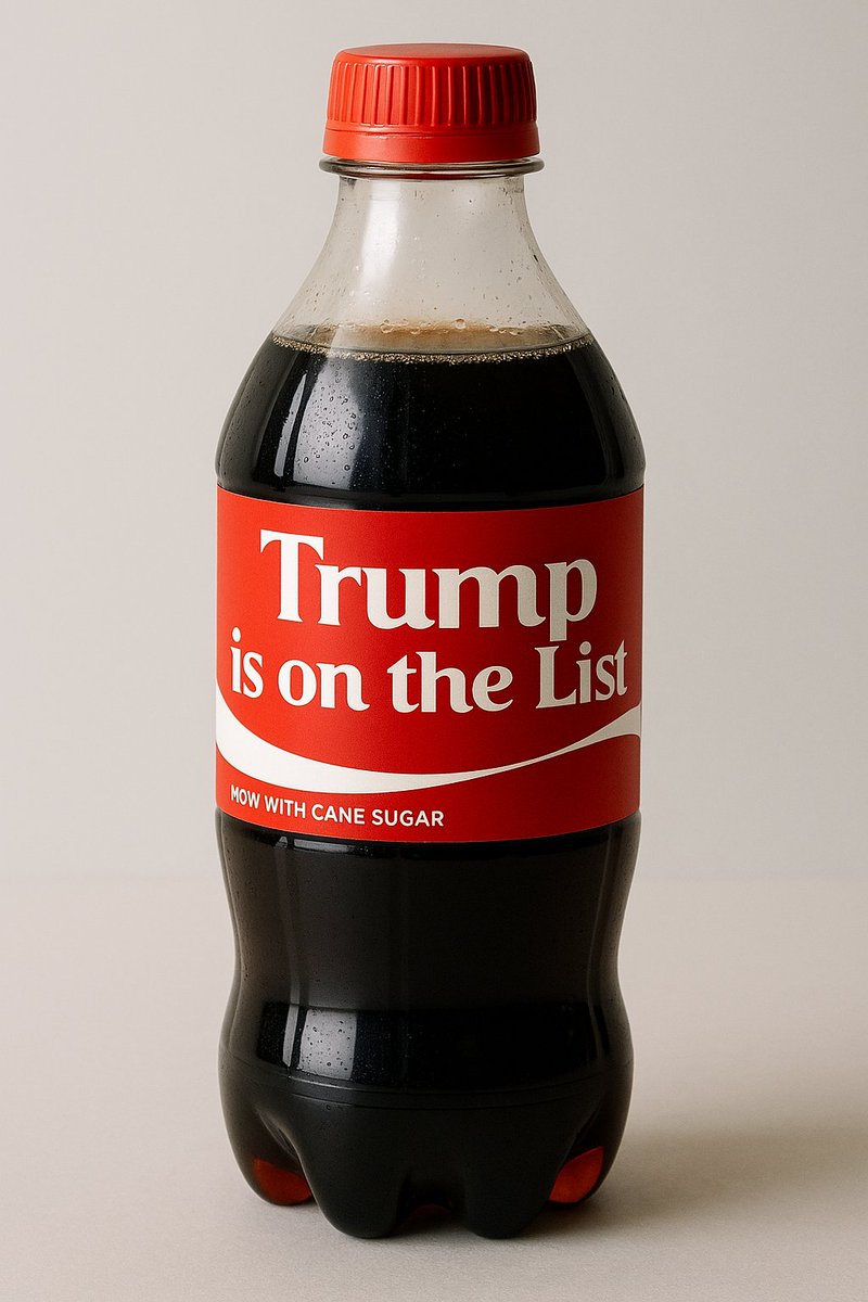 JerradChristian's tweet image. "We appreciate President Trump's enthusiasm for our iconic Coca‑Cola brand."
#Coke #CocaCola #Trump #MAGA #MAHA #Sugar #EpsteinTrumpCoverUp #EpsteinClientList #Epstein