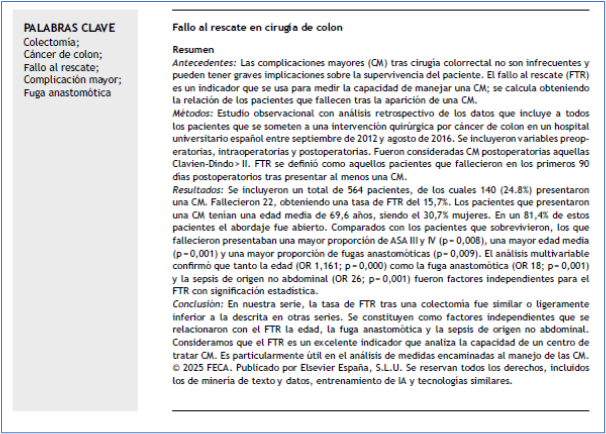 JHealthQualityR's tweet photo. 📰 Failure to rescue in colon surgery
✏️Original by J J Rubio-García et al in the @JHealthQualityR #RevistaSECA #JHQR
👉https://t.co/yNSJF4Fxu0
✅ #QualityHealthcare #Colectomy #ColonCancer #FailureToRescue #MajorComplication #AnastomoticLeak https://t.co/SnCRTuQvjT