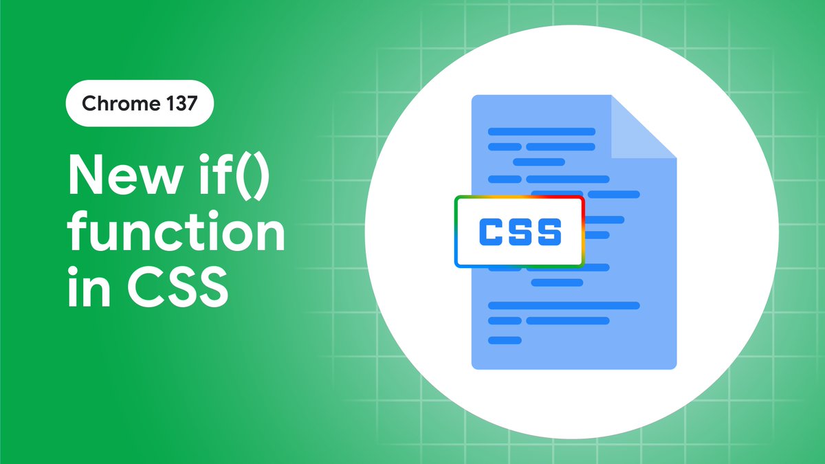 ChromiumDev's tweet image. From Chrome 137 you can try out CSS inline conditionals with the if() function→ goo.gle/4lGQQWB
if() enables a cleaner developer interface for dynamic styles like style queries and media queries, with some key differences, which you can learn about in this post.