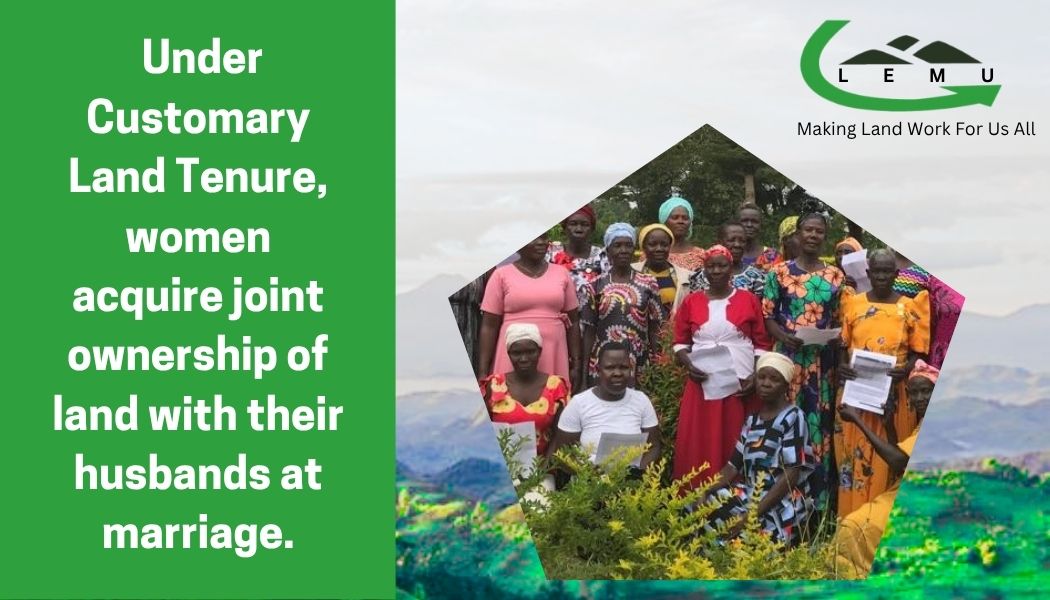 The popular statement that WOMEN do not own land is untrue.

#CuatomaryLandRights
#LandRightsAdvocacy
#WomensLandRights