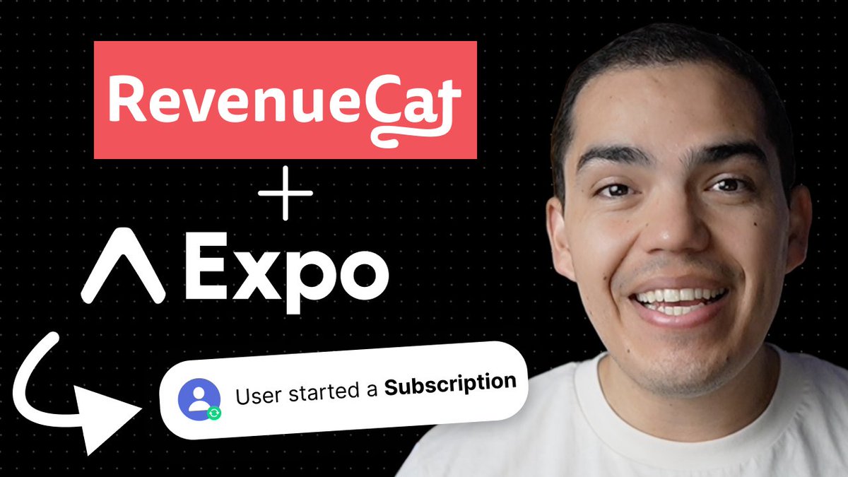 expo's tweet image. 🤑New @RevenueCat & Expo tutorial video from @betomoedano is premiering on youtube right meow:
youtu.be/R3fLKC-2Qh0?si…