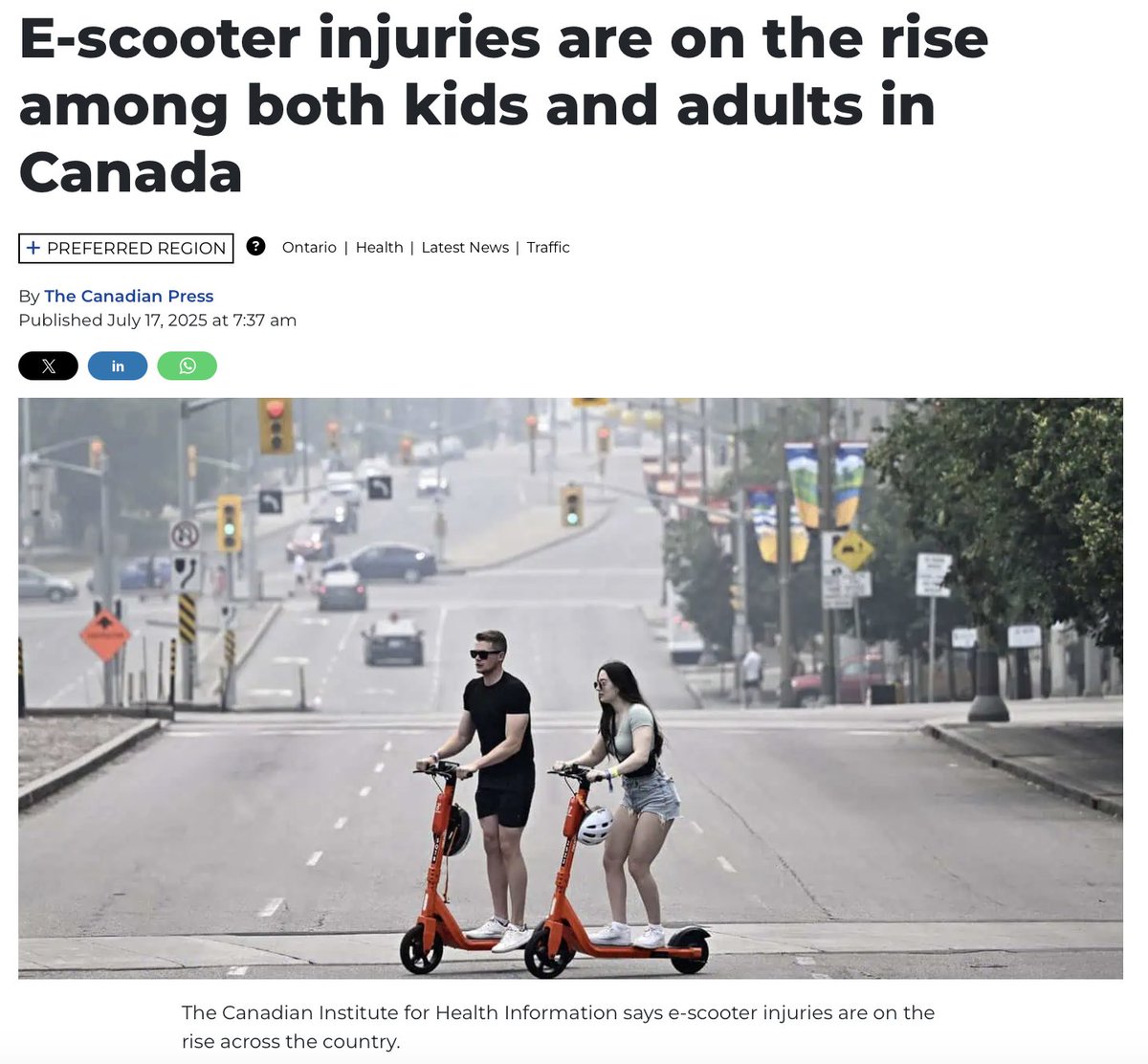 Parachute (@parachutecanada) on Twitter photo Our President & CEO <a href="/PFuselli/">Pamela Fuselli</a> spoke with <a href="/nicireland_news/">Nicole Ireland</a> about e-scooters for <a href="/CdnPressNews/">The Canadian Press News</a>: insauga.com/e-scooter-inju… #ParachuteVZ #TurnSafetyOn #Escooters Our President & CEO <a href="/PFuselli/">Pamela Fuselli</a> spoke with <a href="/nicireland_news/">Nicole Ireland</a> about e-scooters for <a href="/CdnPressNews/">The Canadian Press News</a>: insauga.com/e-scooter-inju… #ParachuteVZ #TurnSafetyOn #Escooters