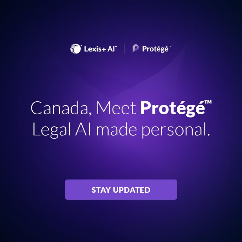 LexisNexisCan's tweet photo. Meet Protégé™ for Lexis+ AI ➡️ Coming soon to Canada: https://t.co/G1K1FuZagy
Smarter Answers, Faster!
Get tailored legal insights and drafting support that adapts to your practice area, jurisdiction, and style.
#LexisNexisCanada #Protege #LexisPlusAI #AIAssistant https://t.co/aULJEae8t6