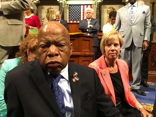 SupJaniceHahn's tweet image. Thinking about John Lewis, who we lost 5 years ago today.
When I served with him in Congress, we got into "good trouble" at a sit-in on the House floor, calling for commonsense gun legislation after the horrific Pulse nightclub shooting.
His legacy of good trouble lives on.