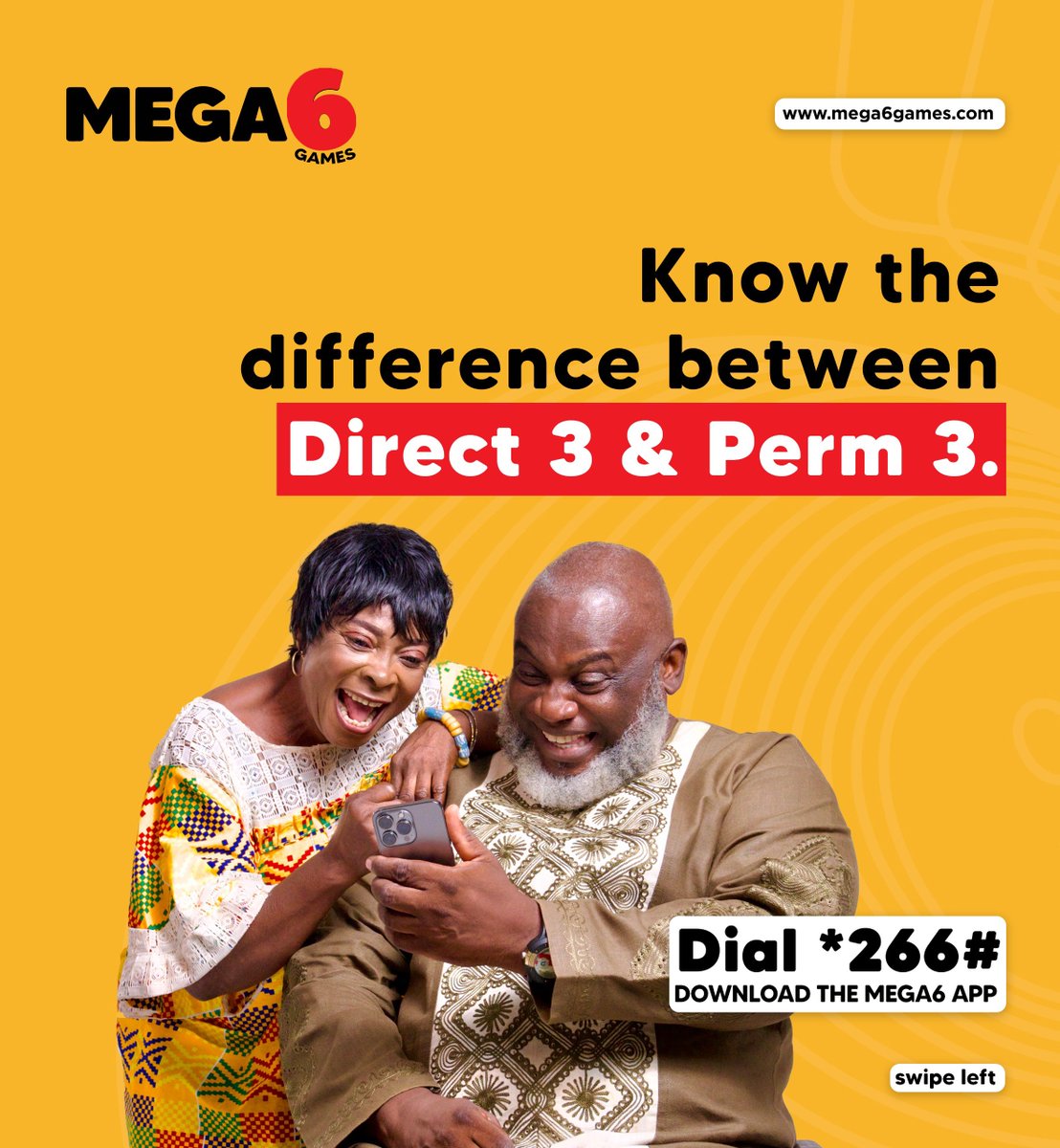 Mega6Games's tweet photo. Now that you know the difference, which do you prefer: Direct 3 or Perm 3?
Dial *266# to play
#Mega6 #Mega6games #Megawinnings #Megaimpact
#ShareACoke #GPWSAccra Isak Railway Ekitike #DriseyUnmatched #EmmanuelAnkrah Option 4 https://t.co/lT7LCqK5wk