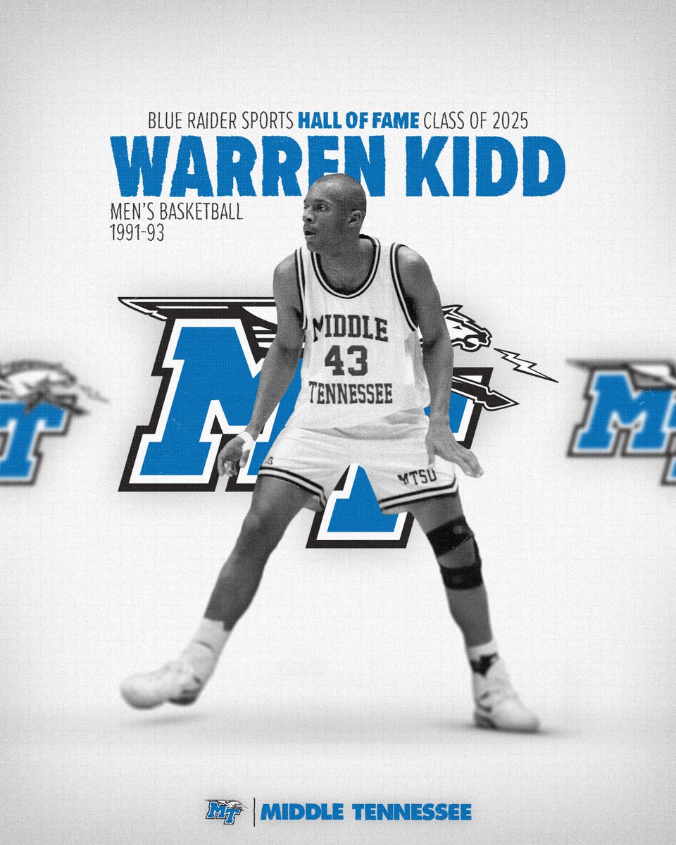 Middle Tennessee Athletics (@mtathletics) on Twitter photo ๐๐ฅ๐ฎ๐ ๐๐๐ข๐๐๐ซ ๐๐ฉ๐จ๐ซ๐ญ๐ฌ ๐๐๐ฅ๐ฅ ๐จ๐ ๐
๐๐ฆ๐ ๐๐ฅ๐๐ฌ๐ฌ ๐จ๐ ๐๐๐๐ โ part 4 of 6
Heโs the only member of Blue Raider Menโs Basketballโs 1,000 points and 1,000 rebounds club and the programโs all-time blocks leader!
๐ Warren Kidd
๐ <a href="/MT_MBB/">Middle Tennessee Men's Basketball</a>, 1991-93 ๐๐ฅ๐ฎ๐ ๐๐๐ข๐๐๐ซ ๐๐ฉ๐จ๐ซ๐ญ๐ฌ ๐๐๐ฅ๐ฅ ๐จ๐ ๐
๐๐ฆ๐ ๐๐ฅ๐๐ฌ๐ฌ ๐จ๐ ๐๐๐๐ โ part 4 of 6
Heโs the only member of Blue Raider Menโs Basketballโs 1,000 points and 1,000 rebounds club and the programโs all-time blocks leader!
๐ Warren Kidd
๐ <a href="/MT_MBB/">Middle Tennessee Men's Basketball</a>, 1991-93