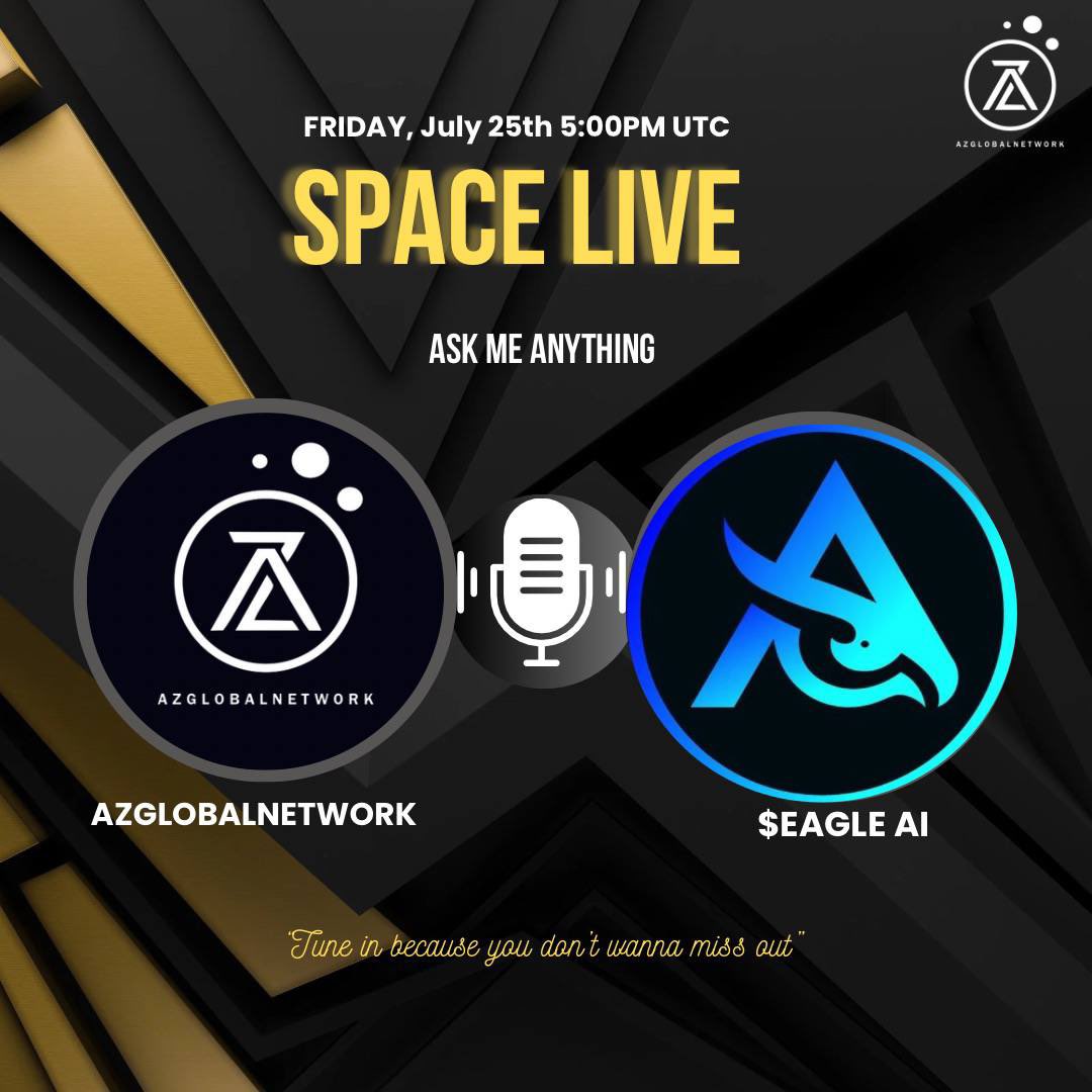 Azglobalnetwork's tweet image. π EAGLE AI AMA π
π Date: Friday, July 25th
β° Time: 5:00PM UTC
π Where:
π° $EAI Giveaway!π
How to participate in the giveaway:
1οΈβ£ Like & share this post.
2οΈβ£ Follow @EagleAILabs
3οΈβ£ Tag 3 friends for extra chances to win!