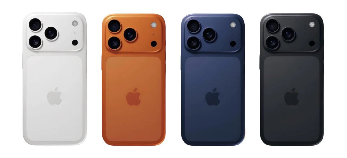 Apple_Geek_Actu's tweet image. ✨📱 iPhone 17 Pro : nouveaux rendus des couleurs !

De nouveaux rendus révèlent les quatre couleurs probables des iPhone 17 Pro et Pro Max : noir, bleu foncé, argent et un orange.

Source : @MajinBuOfficial