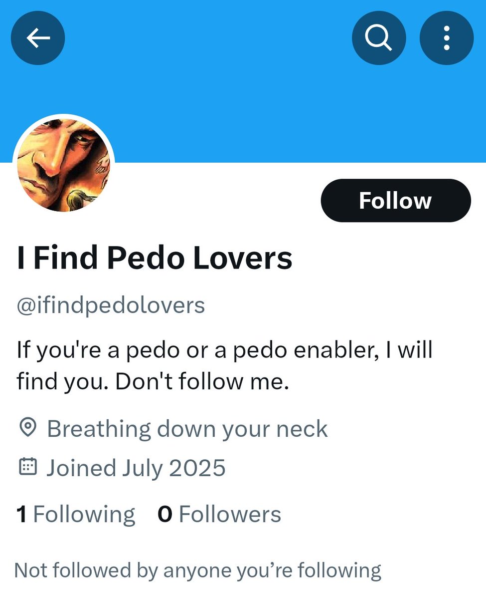 Bryan Xcellence4Jesus (@found_by_christ) on Twitter photo So this person, place or thing created a handle just because he wants to search for people that love pedos. Not pedos, not victims, just people who love pedos...You guessed it. <a href="/MulcareAndy/">AndyMulcare</a> has TDS and He's following himself! So this person, place or thing created a handle just because he wants to search for people that love pedos. Not pedos, not victims, just people who love pedos...You guessed it. <a href="/MulcareAndy/">AndyMulcare</a> has TDS and He's following himself!