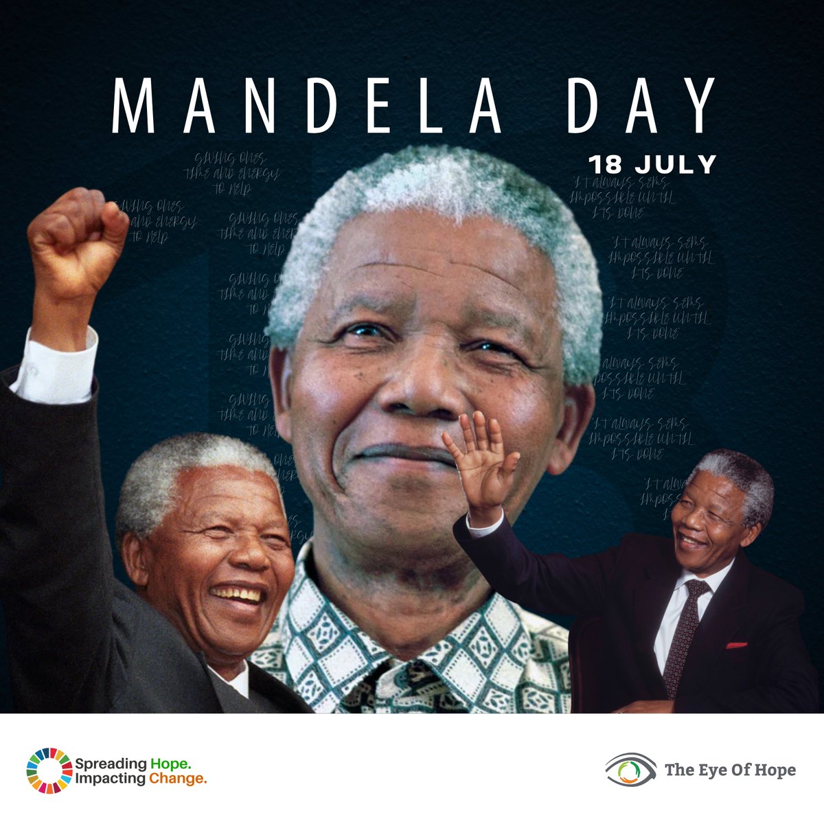 theeyeofhope's tweet photo. Celebrating Mandela Day | July 18th 🤍🧡💚
Where will you be serving your 67 minutes? 67 minutes symbolizes the 67 years of Nelson Mandela's service to humanity, encouraging individuals to dedicate time to community service on Mandela Day.
#spreadinghope #impactingchange https://t.co/UirLSSyyZB