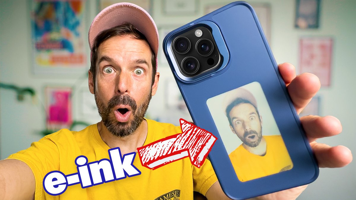 This is a fun one &gt;&gt;&gt;&gt; E-Ink Phone Case: Delightfully Pointless (Or Pointlessly Delightful?) youtu.be/KSDVZ5gTQyk