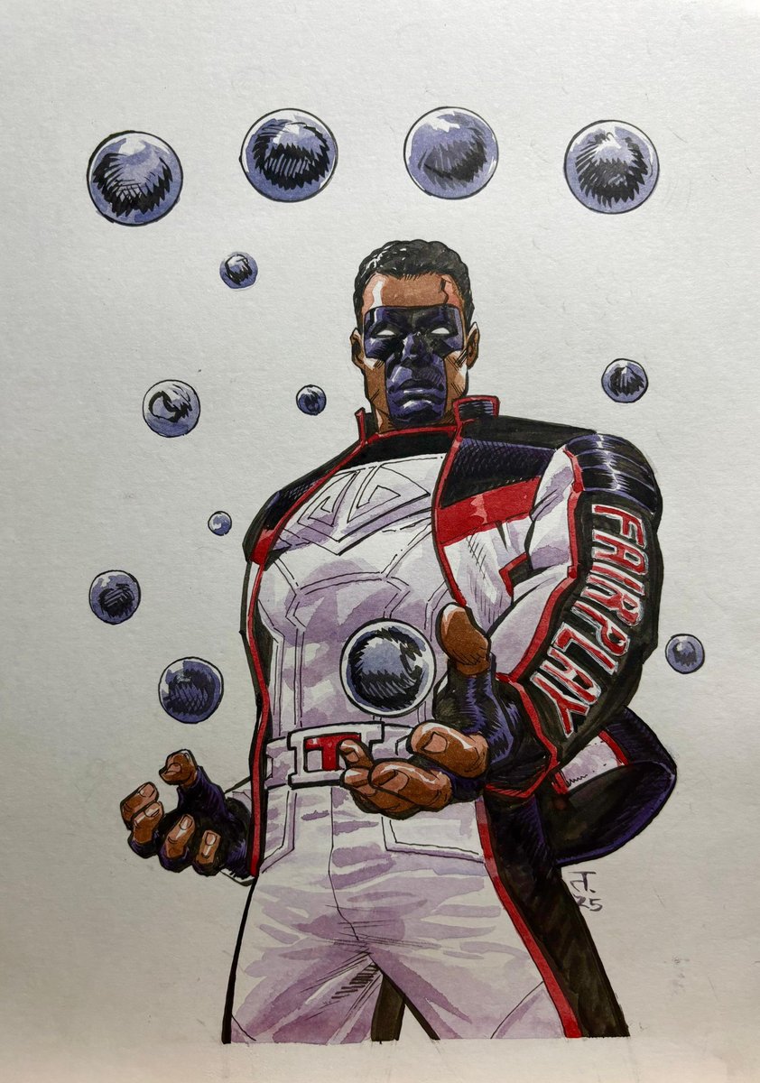 Tadammeh's tweet image. I watched James Gunn’s Superman movie and LOVED it! Mr. Terrific stole the show for me! 🤩This was the first live action version of him that I saw and my oh my, Edi Gathegi made everyone believe that he is the goddamn Mr. Terrific!
Hence the fan art
🤩🤩🤩