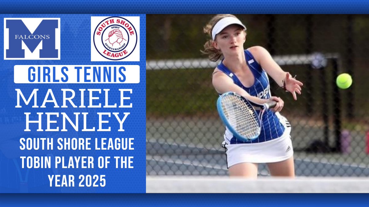Congratulations Mariele- Two Time Tobin Girls Tennis Player of the Year.