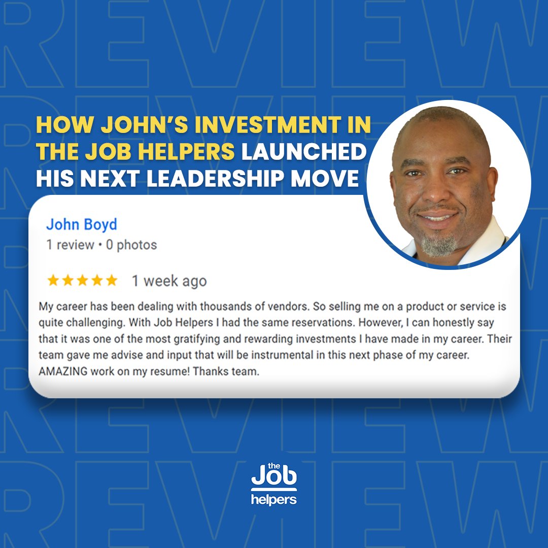 “Selling me is tough. But this? One of the most rewarding investments of my career.” – John

We helped him position his leadership for real results — not empty edits.

Ready for your next move?
📩 info@thejobhelpers.com | shorturl.at/7RhfV
#executiveresume #review