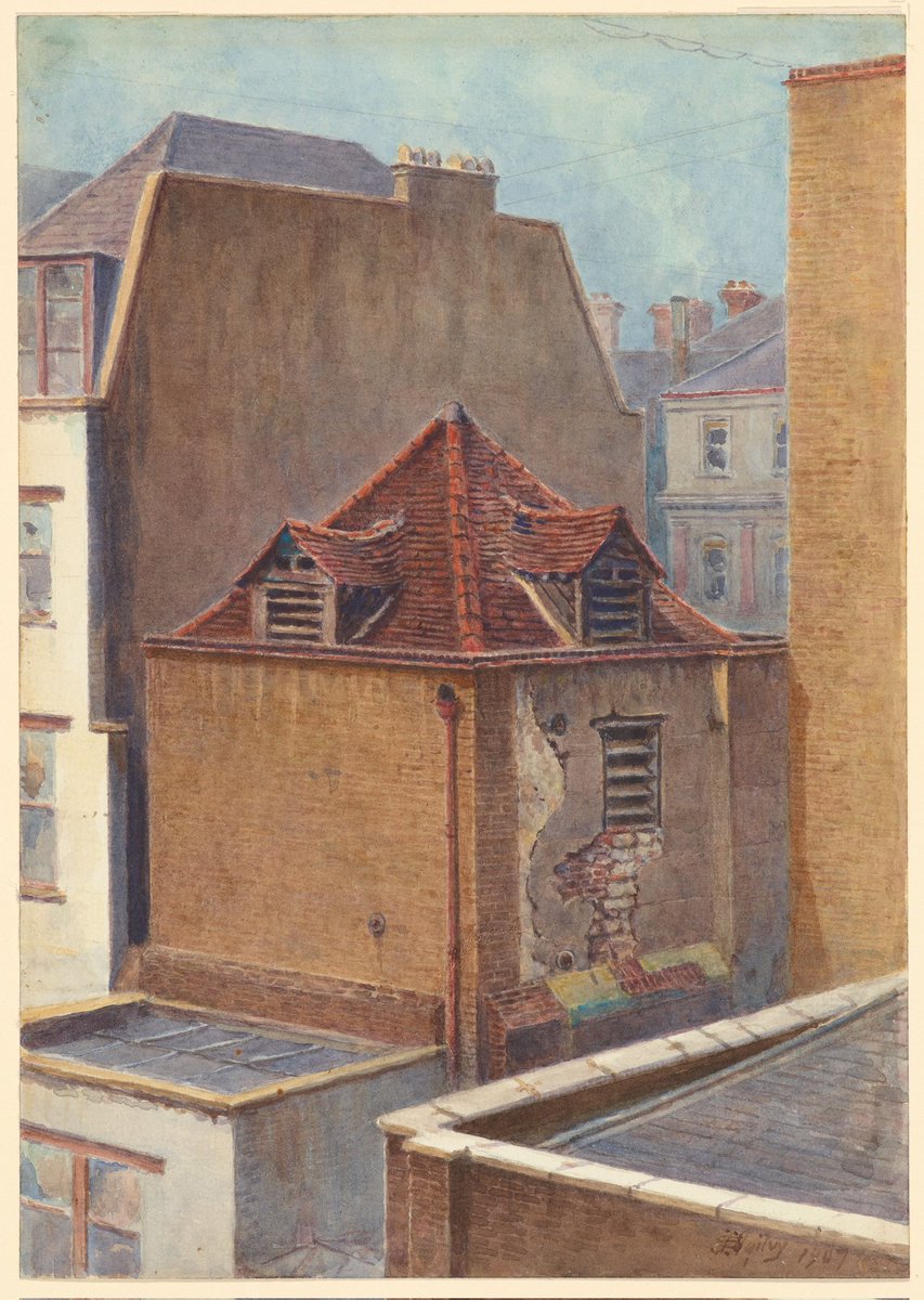 PaintingsLondon's tweet image. 'Tower of St Alphage, London Wall, a fragment of the 14th century building, Elsing Hospital for blind men' (1907) by James Ogilvy
(The Morgan Library and Museum)