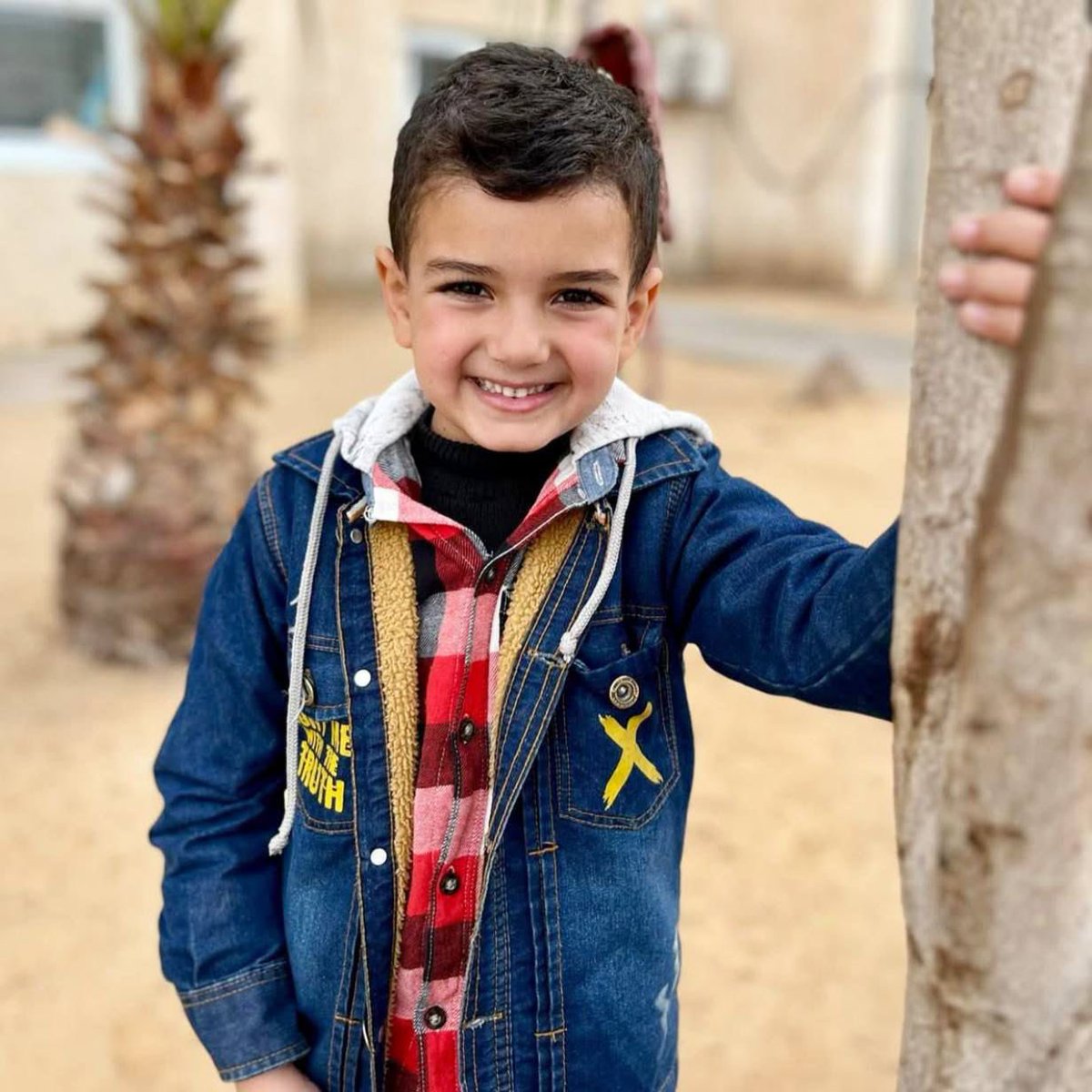 Israel killed little Ousama in Gaza today.

They dropped a bomb on the tent where he was hiding in Khan Younis.