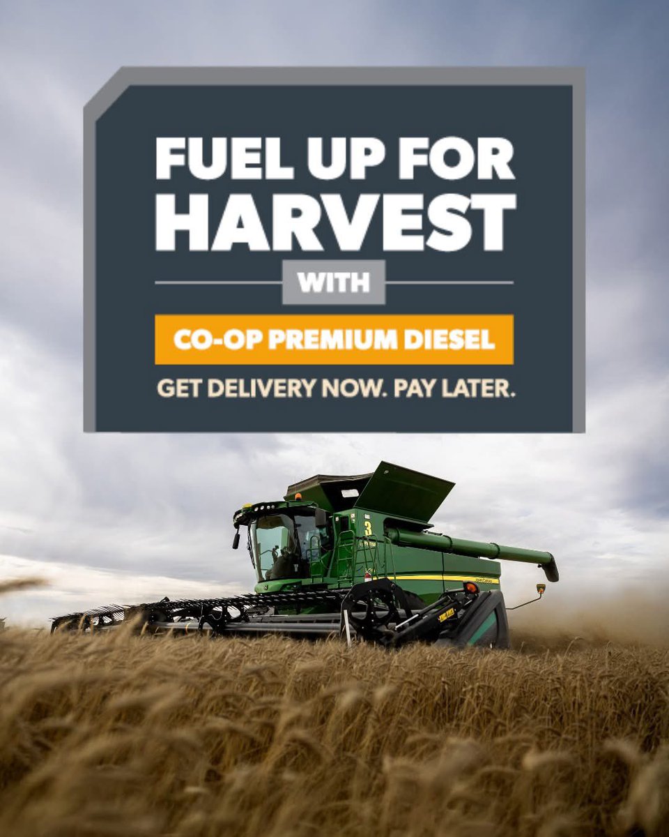 Get your farm ready for the busy harvest season with Co-op. Save on select Co-op Premium Lubricants during our Harvest Oil Sale and be sure your tanks are filled with Co-op High Performance Diesel to keep you going. 

Swan Lake Bulk: 204-836-2473
Minto Agro: 204-776-2353