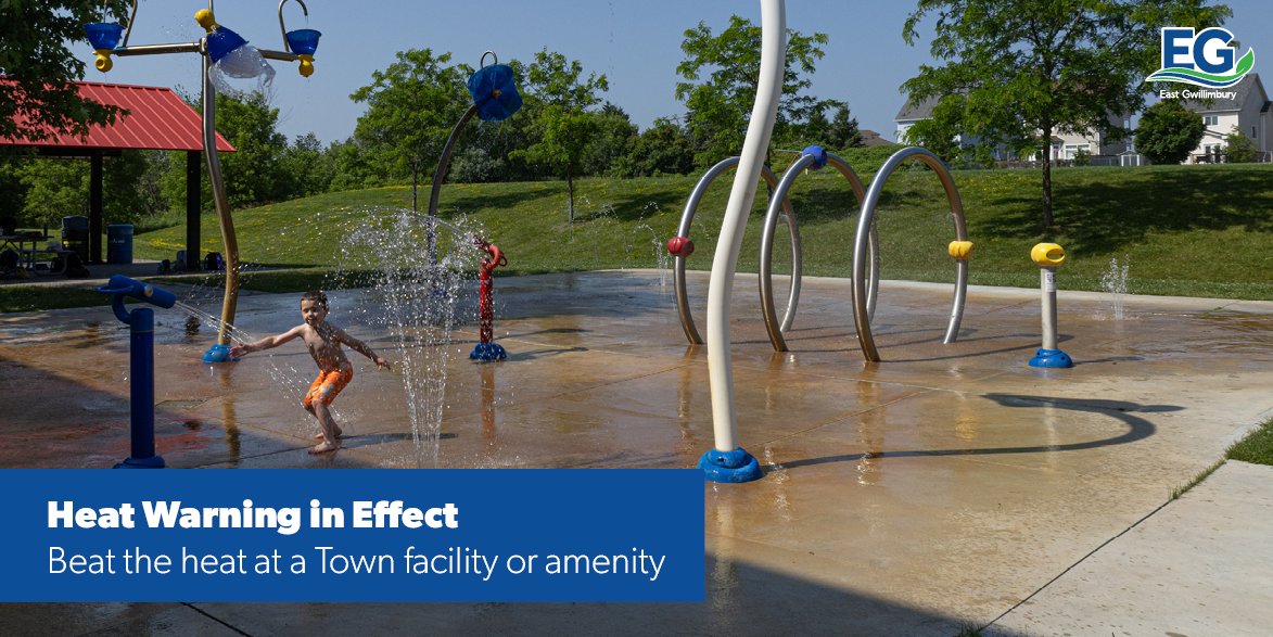 Hey #EG ! Combat the heat warning and cool off with us at our facilities! Offering air conditioning and water bottle fill stations, you are sure to feel refreshed! 😎

Visit one of the following facilities: 
➡️ East Gwillimbury Sports Complex – 1940B Mount Albert Road, Sharon
➡️