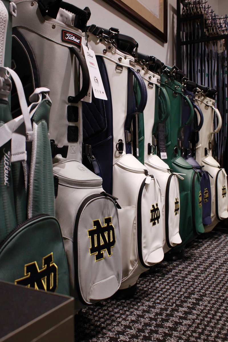 WarrenGolfND's tweet image. See a bag you like? Stop in or give our pro shop a call☘️
#WarrenGolfCourse #GoIrish #NotreDame #Golf