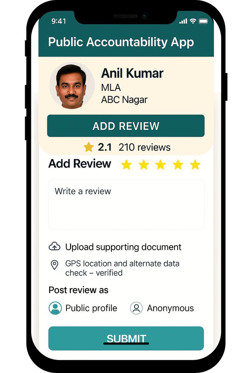 DharmaPartyInd's tweet image. Dharma Initiatives | Public Accountability App
We will build a first-of-its-kind 'Public Accountability App' - a platform listing every govt official & Ministers with their responsibilities.
Data will be pulled from existing govt websites to build verified profiles.
Citizens…