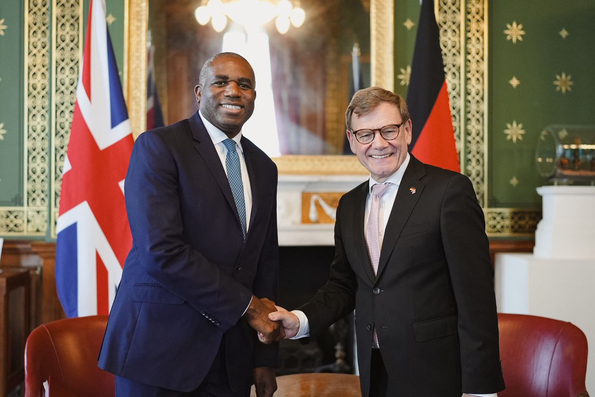 DavidLammy's tweet image. The UK-Germany Kensington Treaty signed today is historic and the first of its kind.
It will help shape Europe’s future for the next generation - safeguarding our security, driving growth, and facing down the threats we face together.
