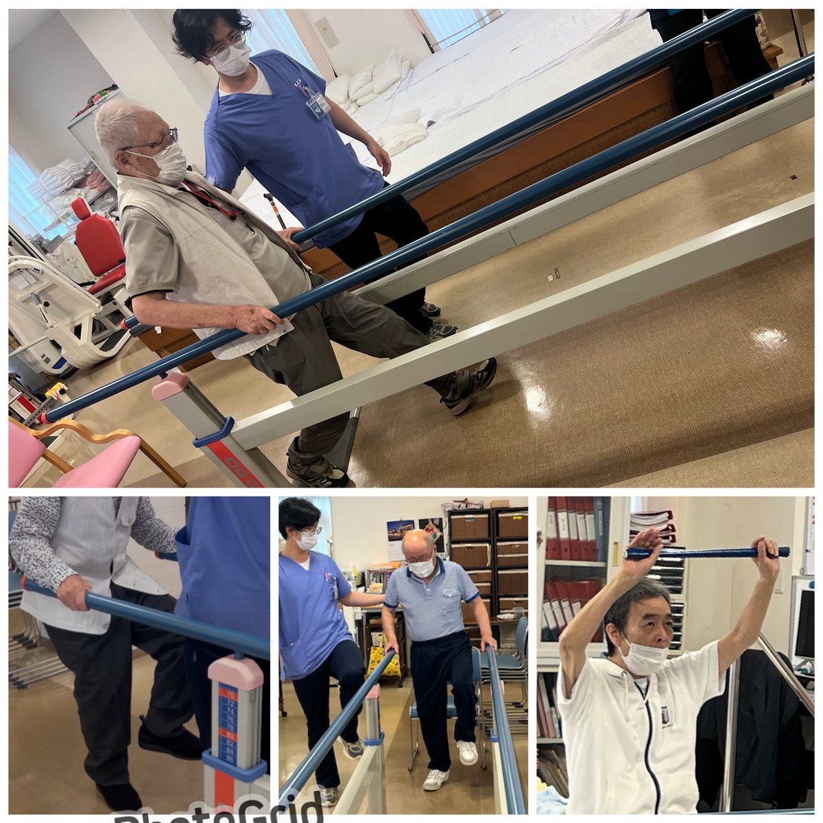 今日もリハビリ頑張ってます！

もっと伸ばして～
もっと上げて〜
いち～にぃ～さん～しぃ〜

 #通所リハビリ
 #リハビリ
 #頑張ってます