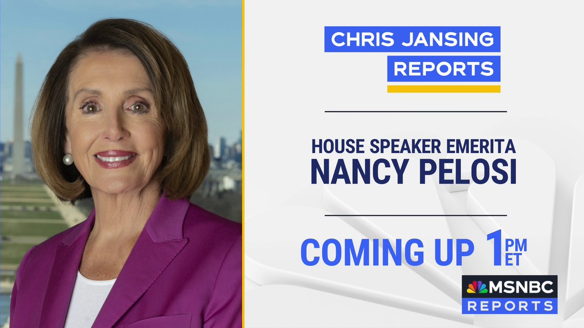 MSNBCPR's tweet image. COMING UP: @SpeakerPelosi joins @MSNBC_reports to discuss Attorney General Pam Bondi’s visit to Alcatraz.
Tune in to @MSNBC at 1pm ET for the full interview.