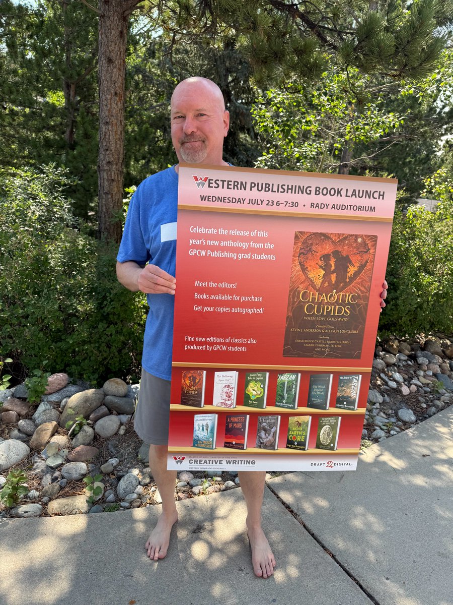 TheKJA's tweet image. Next Wednesday on campus in Gunnison (Rady Auditorium, 6 PM) our Publishing students are having a gala book launch/signing for their new anthology CHAOTIC CUPIDS and ten fine new editions of classic books. If you're around Western Colorado University, please join us! @WesternGPCW
