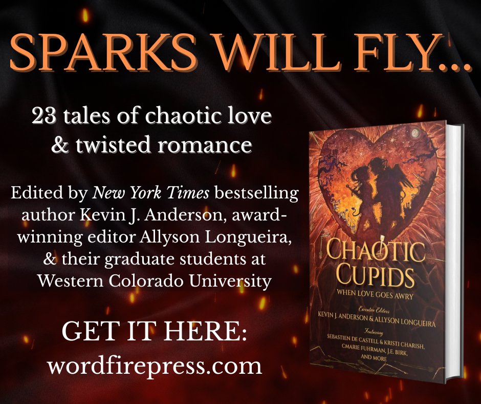 TheKJA's tweet image. Next Wednesday on campus in Gunnison (Rady Auditorium, 6 PM) our Publishing students are having a gala book launch/signing for their new anthology CHAOTIC CUPIDS and ten fine new editions of classic books. If you're around Western Colorado University, please join us! @WesternGPCW