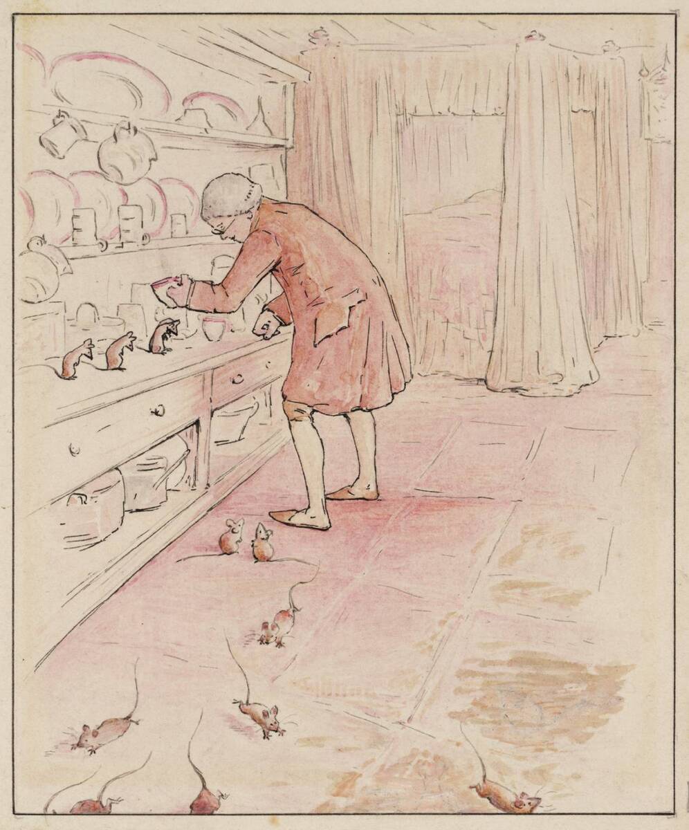 BtrixPotter's tweet image. The Mice Escape wikiart.org/en/beatrix-pot…