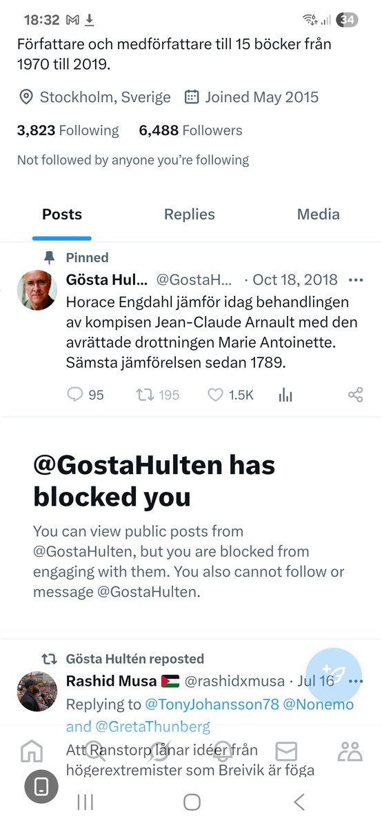BastardReturned's tweet image. Så lilla @GostaHulten vägrar svara vad för typ av brott 16 åringen har begått, han vill bara hålla drev emot ett barn så han kan komma åt hans far som är en politiker.
När jag pressar om svar så blockerar han mig, som en äkta liten Socialist Loser!
Syltrygg!