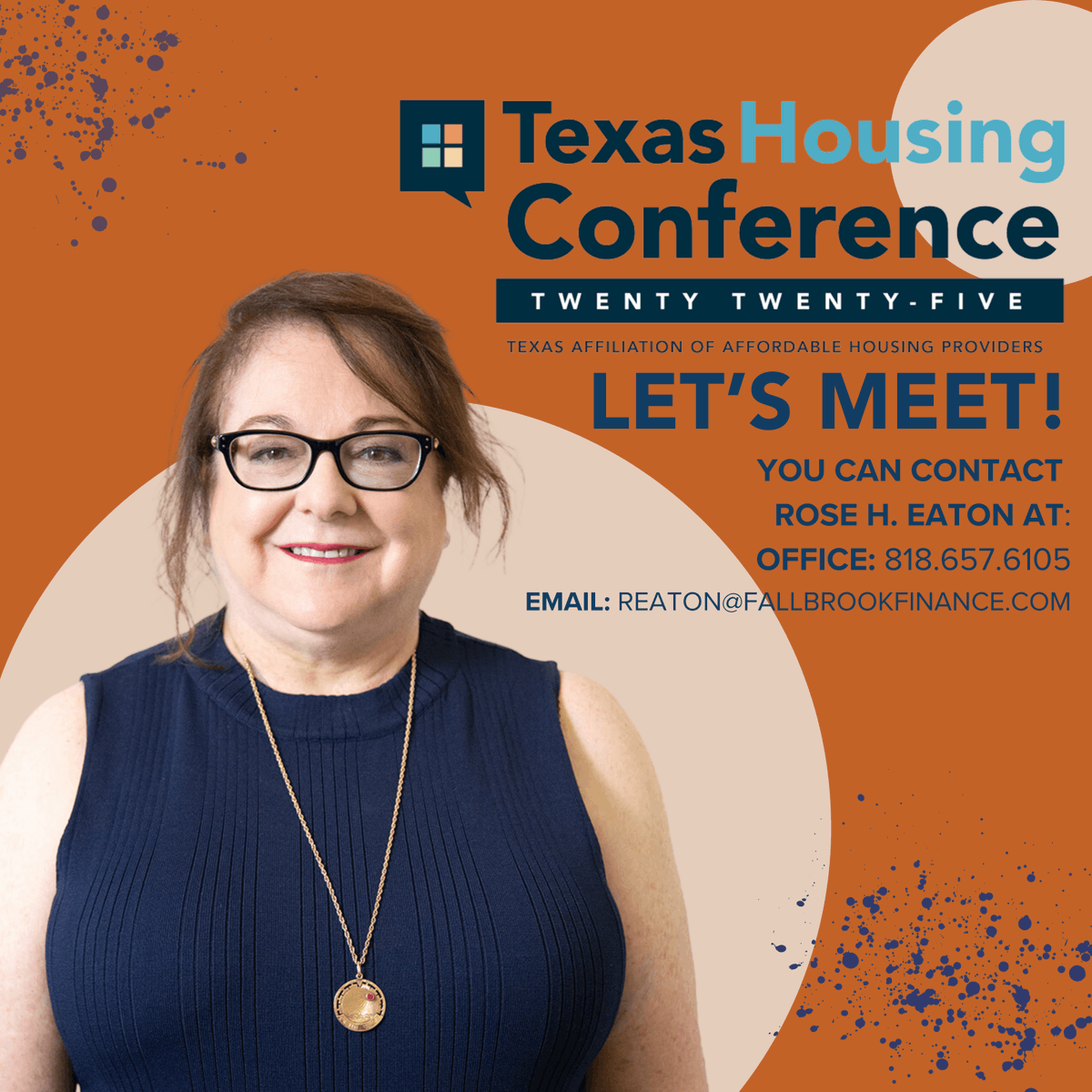 FallbrookFSC's tweet photo. We’re heading to Austin!
Catch Rose H. Eaton at the #TexasHousingConference July 21–23.
Rose brings expertise in LIHTC, HTC, loan structuring, asset management & more. Want to connect? Email team@fallbrookfinance.com with subject: "See you at THC!"
#TaxCredits #LIHTC https://t.co/2edznMZ94Z