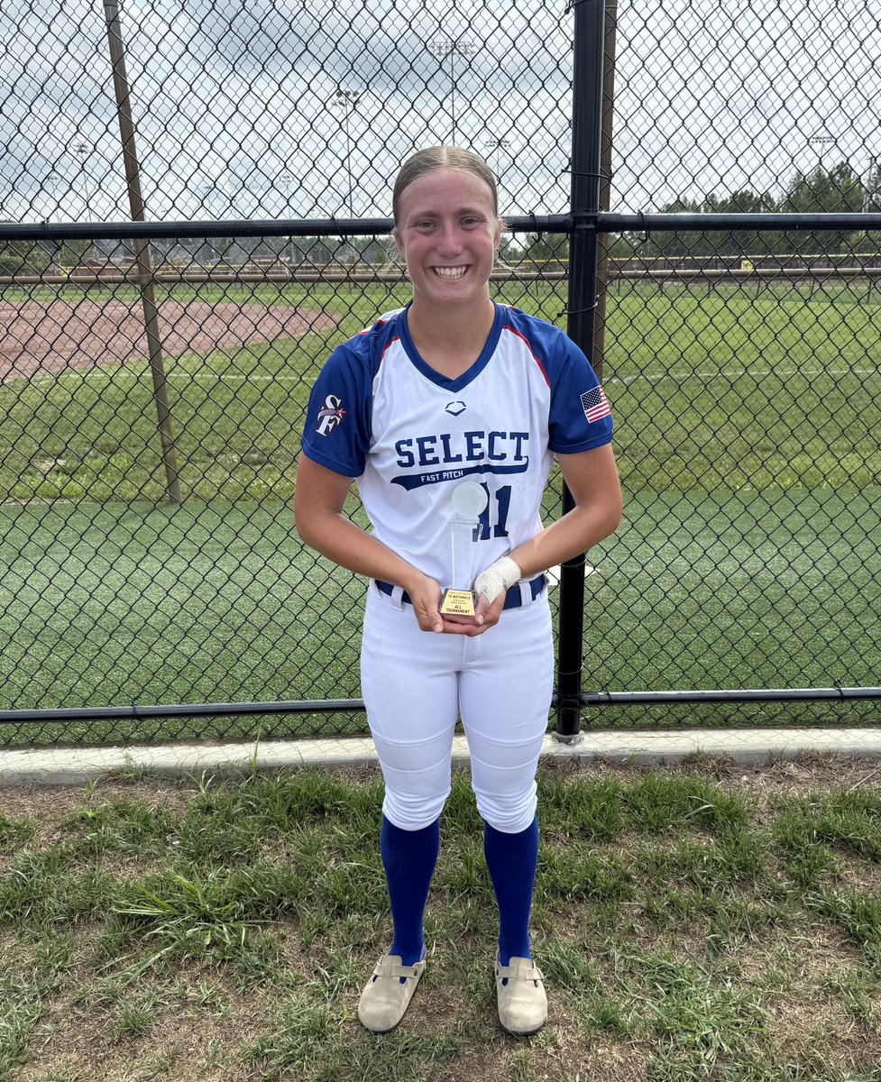 Earned All-Tournament team <a href="/TCSFastpitch/">TC Fastpitch</a> Nationals in STL! 

Great way to end season one with Select!

<a href="/jchester_12/">Jason</a> <a href="/ejonesrockchalk/">Eric Jones - Select Fastpitch</a> <a href="/TGETalent/">Top Gun Events-Talent</a> <a href="/gobigrecruiting/">Go Big Recruiting</a> <a href="/Scout_ScottC/">College Scout</a> <a href="/TopPreps/">TOP PREPS - Free Sports News, Videos & Information</a> <a href="/CSAPrepStar/">PREPSTAR</a> <a href="/EhrenEarleywine/">Ehren Earleywine</a> <a href="/emma_raabe/">Emma Raabe</a> <a href="/PrepSoftball/">Prep Softball 🥎</a> <a href="/DDSBandEvents/">Diamond Direction</a> <a href="/SBRRetweets/">Softball Recruiting Reposts</a>