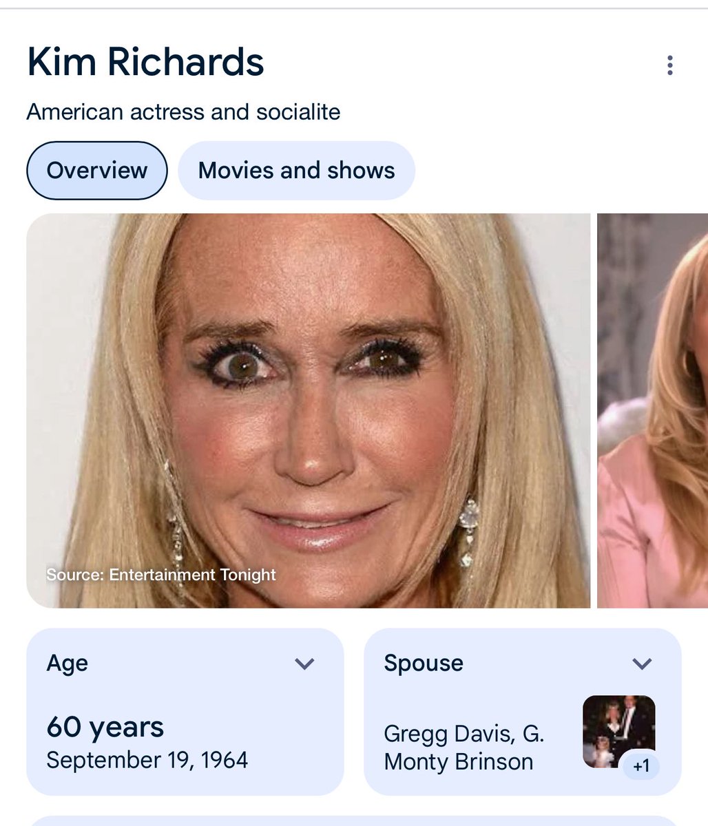 why is THIS the photo that comes up when you search “kim richards”