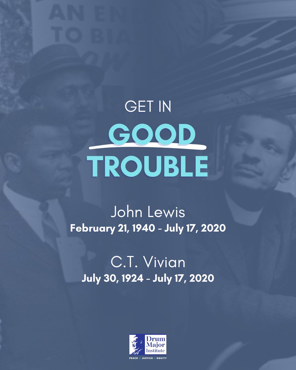 OfficialMLK3's tweet image. Today, we remember Rev. C.T. Vivian and Rep. John Lewis, who left this life on the same day.
But we must do more than just remember. As scripture says, “Let us not grow weary in doing good.”
We must fight for justice.
Protect the vote.
Get in good trouble.
Keep marching.…