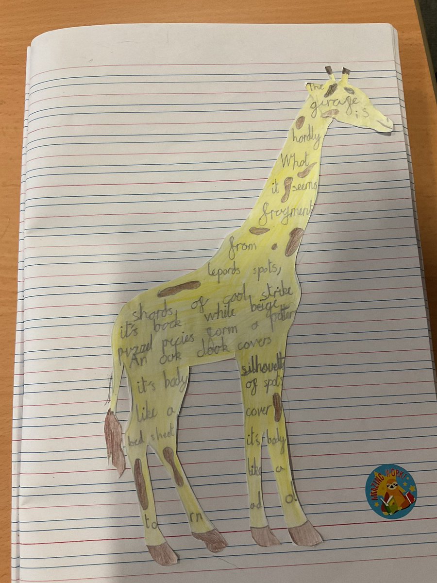 Year 4 loved our last writing unit, creating animal shape poems. These are just a few examples of our amazing work. Well done everyone, I was blown away! #ThattoPrim_writing