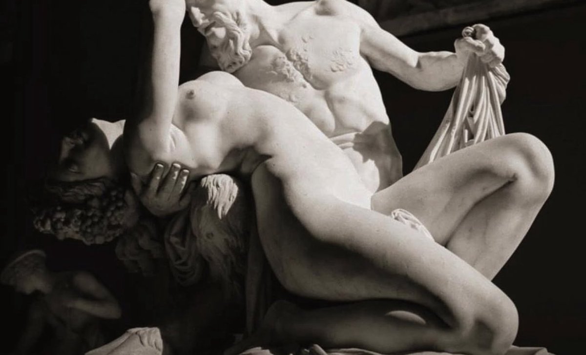 AcademiaAesthe1's tweet image. “Satyr and Bacchante” by James Pradier. 1834