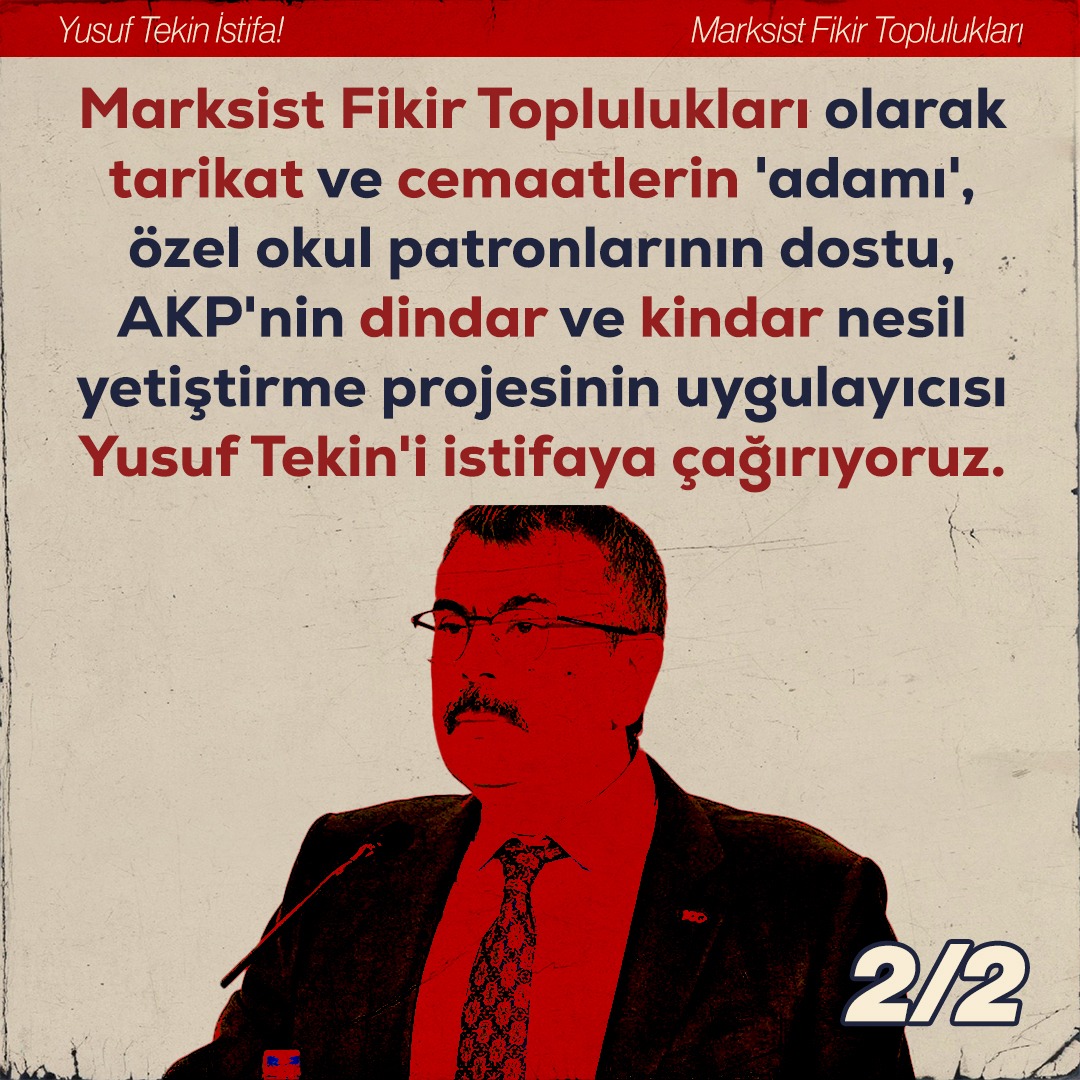 Yusuf Tekin İstifa!

Geçtiğimiz günlerde yapılan LGS'de 1 milyona yakın öğrencinin emeğine gölge düşürüldü. Sınav soru ve cevapların henüz sınav devam ederken WhatsApp gruplarında dolaştığı sınavda şaibeli şekilde 719 birinci çıkarken iddiaları araştırmakla yükümlü Milli Eğitim