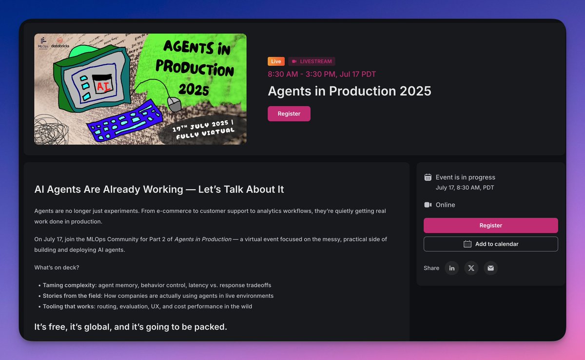 Brooke Hopkins (@bnicholehopkins) on Twitter photo 🎙️ Hopping on a voice AI panel with <a href="/pbbakkum/">Peter Bakkum</a> at 10:15AM pacific!
We're doing a fireside chat on "Building Real-Time, Reliable Voice AI: From Simulation to Production" - basically all the messy stuff that happens when you try to make voice AI actually work in the real world. 🎙️ Hopping on a voice AI panel with <a href="/pbbakkum/">Peter Bakkum</a> at 10:15AM pacific!
We're doing a fireside chat on "Building Real-Time, Reliable Voice AI: From Simulation to Production" - basically all the messy stuff that happens when you try to make voice AI actually work in the real world.