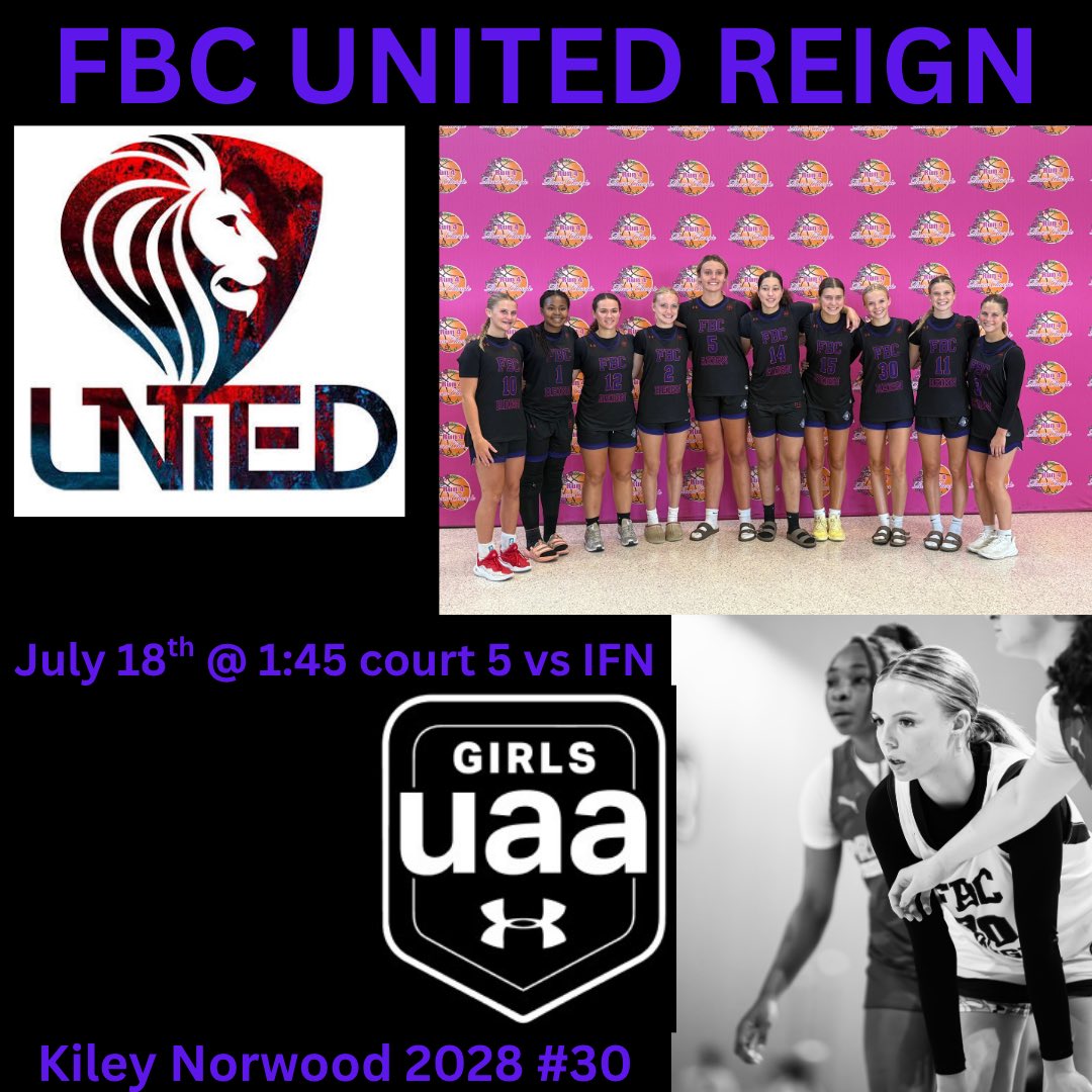 Kiley.norwood30 (@30knorwood) on Twitter photo Catch us tomorrow back in action for the last time this summer on court 5 @ 1:45‼️ Can’t wait to show out and compete!! <a href="/2028Fbcreign/">FBC Reign 2028</a> <a href="/rfvann24/">Rachel Vann</a> <a href="/CoachVann35/">Justin Vann</a> <a href="/FBCMotton/">FBC Mo</a> <a href="/_BlakeDerrick/">Blake Derrick</a> <a href="/MeadeHoops/">Amanda Meade</a> Catch us tomorrow back in action for the last time this summer on court 5 @ 1:45‼️ Can’t wait to show out and compete!! <a href="/2028Fbcreign/">FBC Reign 2028</a> <a href="/rfvann24/">Rachel Vann</a> <a href="/CoachVann35/">Justin Vann</a> <a href="/FBCMotton/">FBC Mo</a> <a href="/_BlakeDerrick/">Blake Derrick</a> <a href="/MeadeHoops/">Amanda Meade</a>